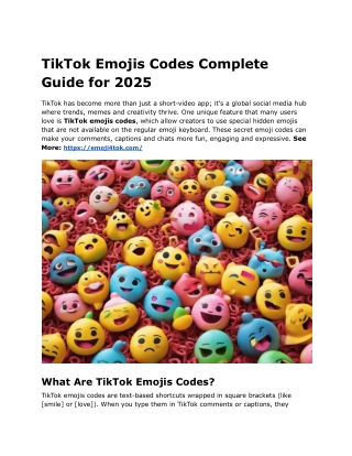 TikTok Emojis Codes Complete Guide for 2025
