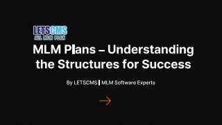 MLM plans ppt - MLM Compensation Plans