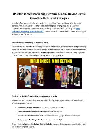 Best Influencer Marketing Platform in India
