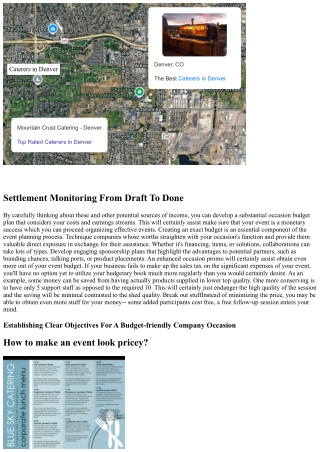 A Detailed Overview To Developing A Corporate Occasion Budget Plan