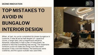 Top Mistakes to Avoid in Bungalow Interior Design