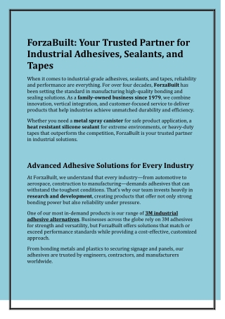 Solvent Based Adhesive