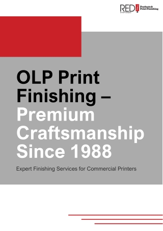 OLP Print Finishing – Premium Craftsmanship Since 1988