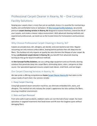 Carpet Cleaner Kearny NJ