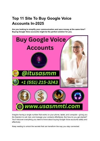 Top 11 Site To Buy Google Voice Accounts In-2025