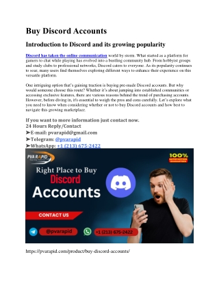 Best Place to Buy Verified Buy Discord Accounts For Sale in 2025