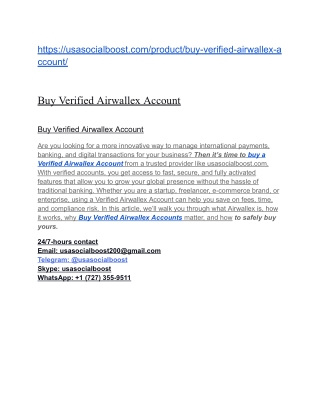 Buy Verified Airwallex Account