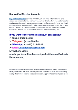 Buy Verified Neteller Accounts