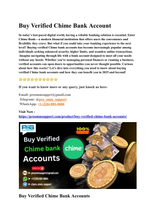 Best 15 Sites To Buy Verified Chime Bank Account In 2025