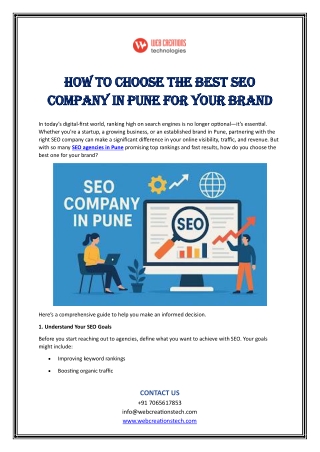 How to Choose the Best SEO Company in Pune for Your Brand