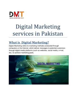 Digital Marketing services in Pakistan