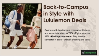 Level Up Your Look with Lululemon Back-to-Campus Deals