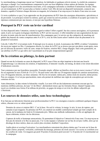 PLV et data : piloter les décisions en magasin