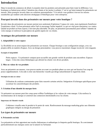 Pourquoi investir dans des présentoirs sur mesure pour votre boutique ?
