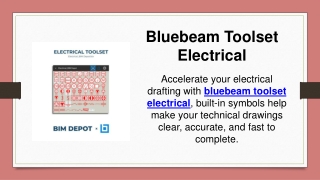 Bluebeam Toolset Electrical