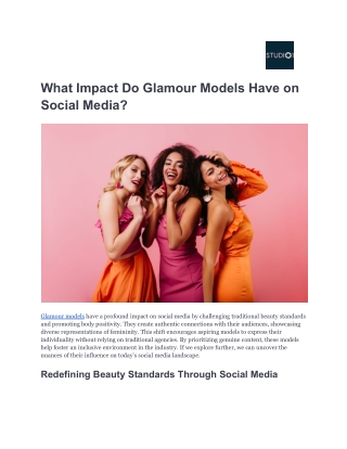 What Impact Do Glamour Models Have on Social Media_