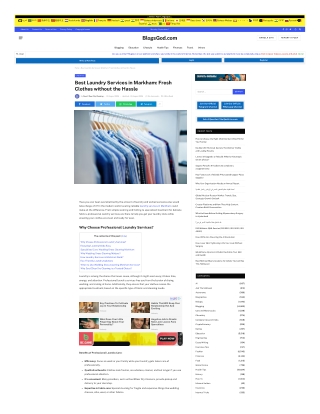 Best Laundry Services in Markham Fresh Clothes without the Hassle