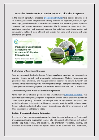 Greenhouse Design Services