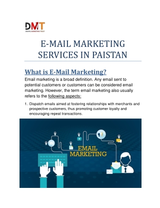 E-mail marketing services in pakistan