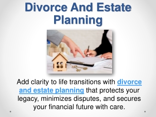 Divorce And Estate Planning