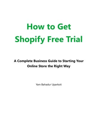 How to get Shopify free trial