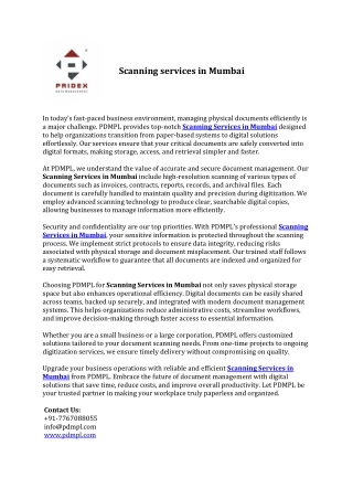 Scanning services in Mumbai