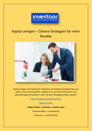 Kapital anlegen investoor.com