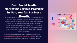 Social Media Marketing Service Provider in Gurgaon