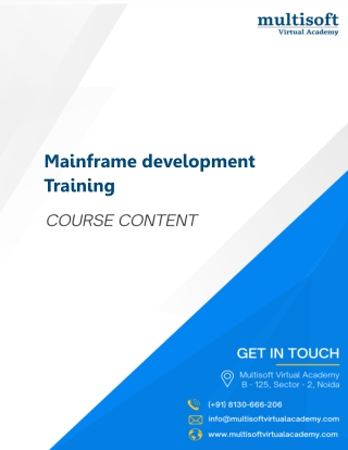 Mainframe Developer Training | Build Strong Mainframe Skills