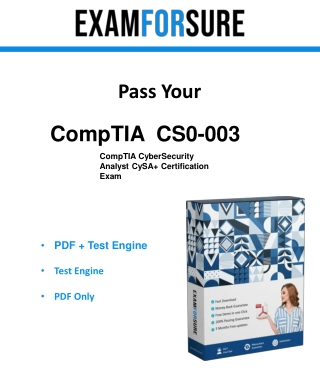 Prepare Smarter with CompTIA CS0-003 Dumps PDF