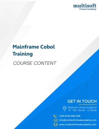 Mainframe COBOL Training | Learn COBOL Programming for Mainframes