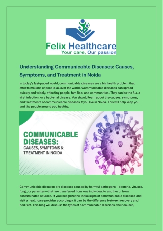 Understanding Communicable Diseases: Causes, Symptoms, and Treatment in Noida