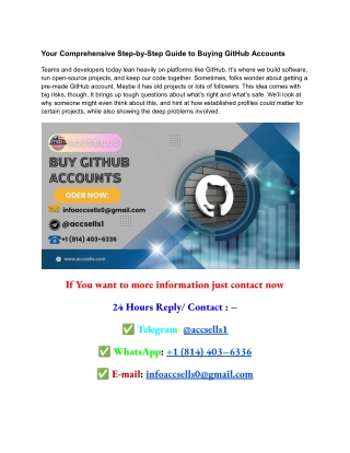 Top 6 Sites To Buy GitHub Accounts (Safe And Secure)