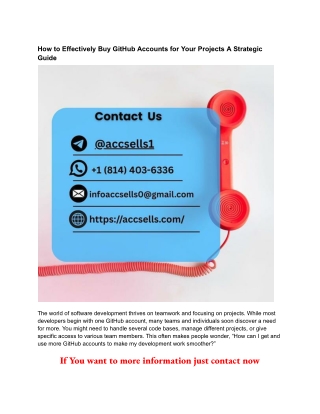 Buy GitHub Accounts-With Contributions History