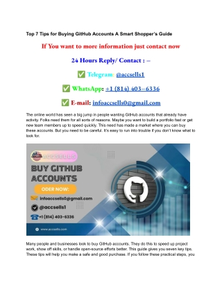 Where can I buy an aged GitHub accounts