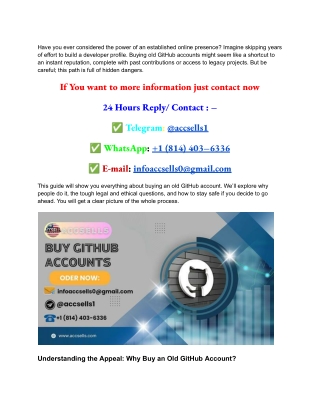 A Complete Guide to Buy GitHub Accounts