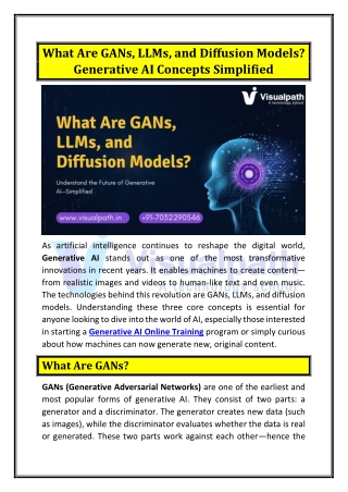 Generative AI Online Training | GenAI Advanced Course