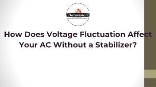 How Does Voltage Fluctuation Affect Your AC Without a Stabilizer