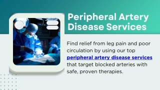 Peripheral Artery Disease Services