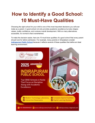 How to Identify a Good School: 10 Must-Have Qualities