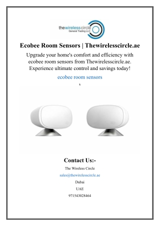 Ecobee Room Sensors | Thewirelesscircle.ae