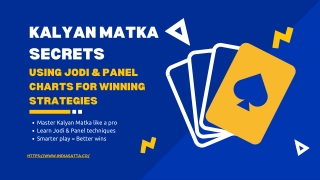 Kalyan Matka Secrets – Using Jodi & Panel Charts for Winning Strategies