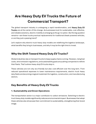 Are Heavy Duty EV Trucks the Future of Commercial Transport (2)