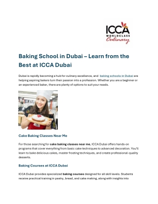 Where to Find Cake Baking Classes in Dubai for Beginners