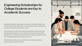 Engineering Scholarships for College Students are Key to Academic Success