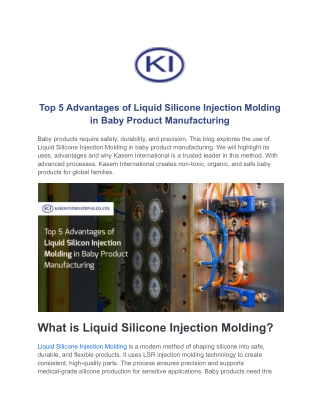 Top 5 Advantages of Liquid Silicone Injection Molding in Baby Product Manufacturing