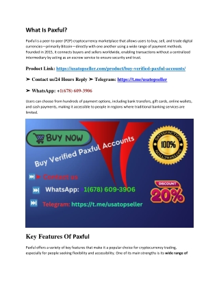 11 Best,) Websites To Buy: Verified Paxful Accounts