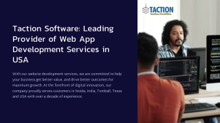 Taction Software - Leading Provider of Web App Development Services in USA