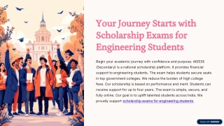 Your Journey Starts with Scholarship Exams for Engineering Students