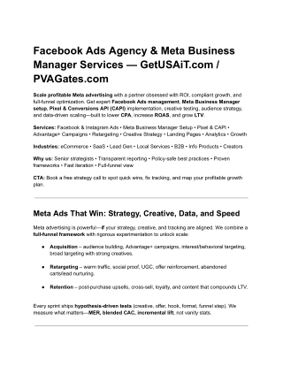 Facebook Ads Agency & Meta Business Manager Services — GetUSAiT